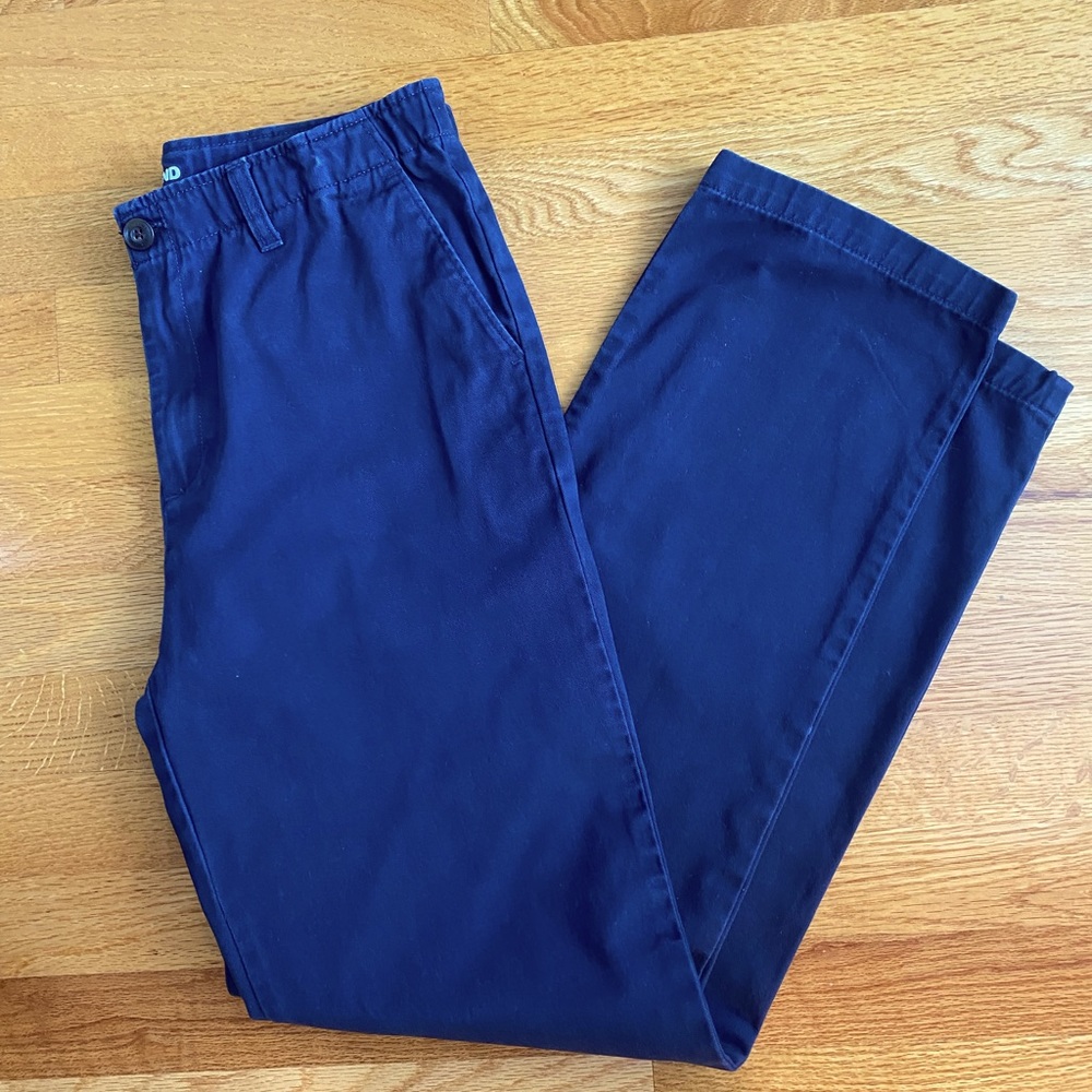Lands’ End Navy Chino Pants, Boy’s Size (16) Adjustable Waist.